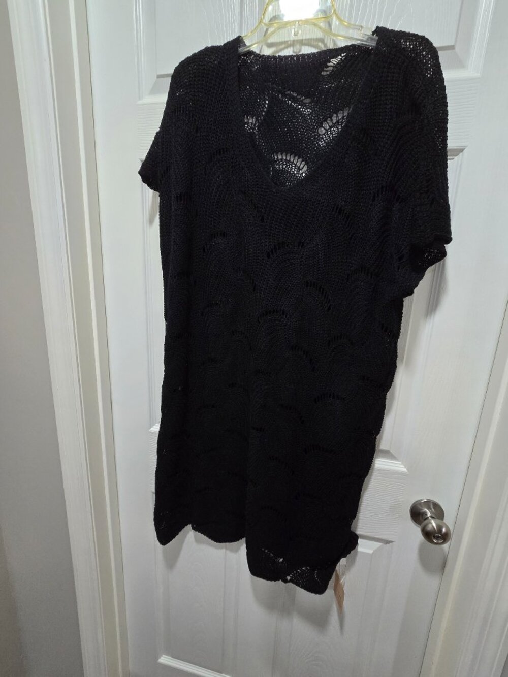 NWT Cardigan Top Womens 10 Open Knit Black Cover Up Layering Whimsy Goth Dark